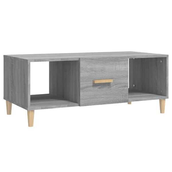 vidaXL Table basse sonoma gris 102x50x40 cm bois d'ingénierie