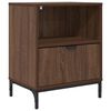 vidaXL Cabinet de chevet avec tiroir Ch&ecirc;ne marron 49 x 36 x 61 cm