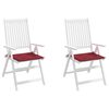 vidaXL Coussins de chaise de jardin lot de 2 rouge bordeaux 40x40x4 cm