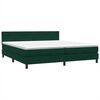 vidaXL Sommier &agrave; lattes de lit et matelas vert fonc&eacute; 200x210cm velours