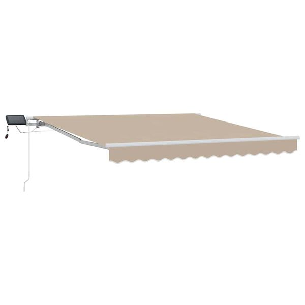 vidaXL Auvent R&eacute;tractable Beige 350 x 250 cm Tissu et acier