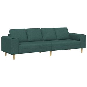 vidaXL Canap&eacute; de salon Vert fonc&eacute; 250 x 77 x 76 cm Polyester