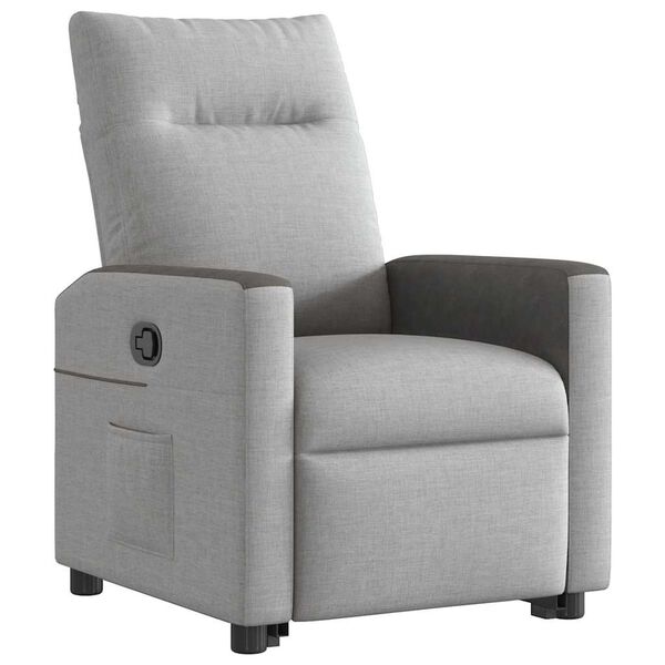 vidaXL Fauteuil inclinable gris nuage tissu