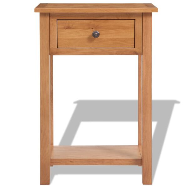 vidaXL Table console 50 x 32 x 75 cm Bois de chêne massif