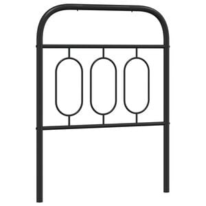 vidaXL T&ecirc;te de lit de remplacement m&eacute;tal noir 75 cm