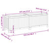 vidaXL Jardinière avec doublure 153x38,5x50 cm bois massif d'acacia