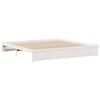 vidaXL Lit biblioth&egrave;que sans matelas blanc 200x200 cm bois pin massif