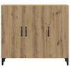 vidaXL Buffet ch&ecirc;ne artisanal 90x34x80 cm bois d'ing&eacute;nierie