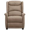 vidaXL Fauteuil &eacute;lectrique de massage Taupe Tissu microfibre