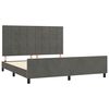 vidaXL Cadre de lit sans matelas gris fonc&eacute; 160x200 cm velours