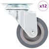 vidaXL 12 pcs Roulettes pivotantes 50 mm
