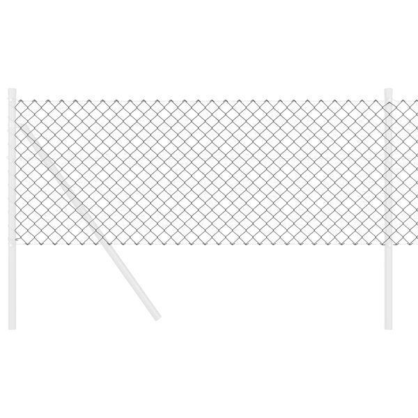 vidaXL Cl&ocirc;ture en treillis m&eacute;tallique Gris 25 x 0,6 m Acier