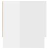 vidaXL Garde-robe blanc brillant 100x32,5x35 cm bois d'ingénierie