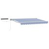 vidaXL Auvent r&eacute;tractable &eacute;lectrique Bleu et Blanc 2,5 x 2 m