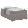 vidaXL Cadre de lit avec matelas Taupe 120 x 200 cm tissu