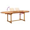 vidaXL Ensemble &agrave; manger de jardin 9pcs bois d'acacia solide textil&egrave;ne