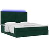 vidaXL Cadre de lit ottoman avec matelas vert fonc&eacute; 160x200 cm velours