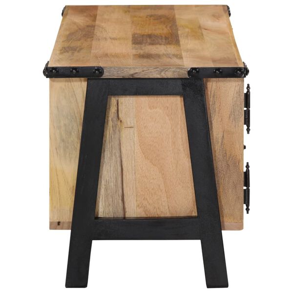 vidaXL Meuble TV 110x35x40 cm bois massif de manguier