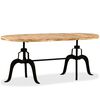 vidaXL Table &agrave; manger Bois de manguier massif et acier 180 cm