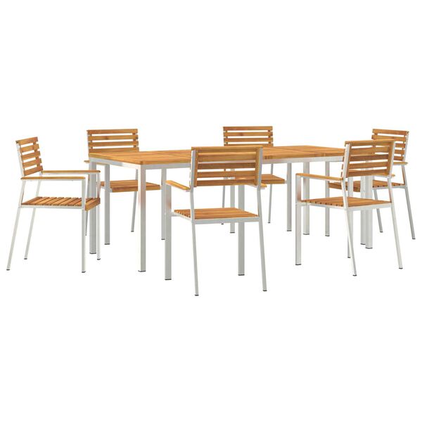 vidaXL Ensemble de salle à manger pour jardin 7 pcs