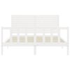 vidaXL Cadre de lit sans matelas blanc 160x200 cm bois de pin massif