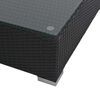 vidaXL Salon de jardin 6 pcs avec coussins r&eacute;sine tress&eacute;e noir