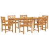 vidaXL Ensemble de salle &agrave; manger pour jardin 7 pc Marron