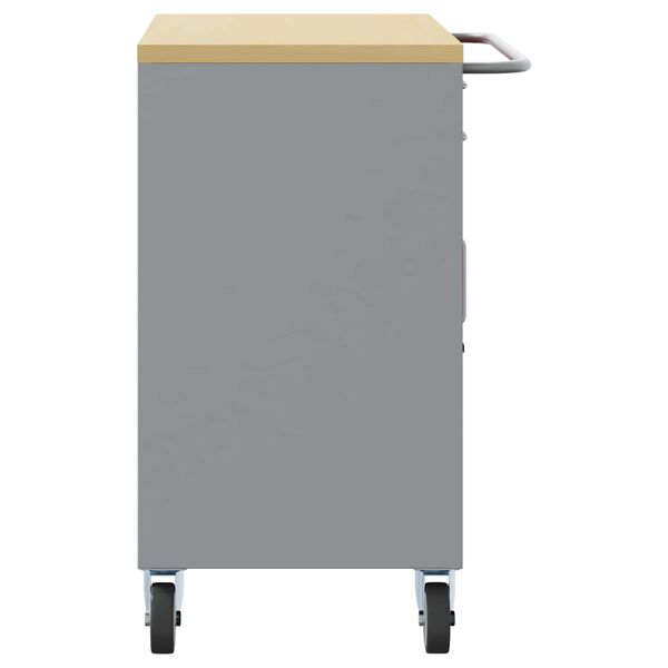 vidaXL Placard de travail 2 pcs Noir et gris 100 x 55 x 85 cm