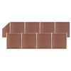 vidaXL Ensemble de cl&ocirc;ture WPC 8 Carr&eacute; + 1 Inclin&eacute; 1484x186 cm Marron