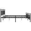 vidaXL Cadre de lit m&eacute;tal sans matelas avec pied de lit noir 193x203cm