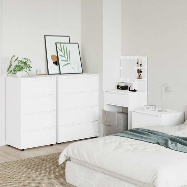 vidaXL Armoires de rangement 2 pcs Blanc 60 x 48 x 105 cm