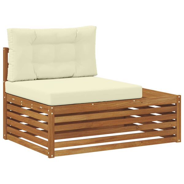 vidaXL Ensemble de canap&eacute;s d'ext&eacute;rieur 3 Pi&egrave;ce Naturel et Cr&egrave;me