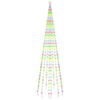 vidaXL Sapin de No&euml;l sur m&acirc;t de drapeau 310 LED Color&eacute;es 300 cm