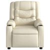 vidaXL Fauteuil de massage inclinable cr&egrave;me similicuir