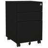 vidaXL Classeur mobile Noir 39x45x60 cm Acier