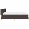 vidaXL Lit &agrave; ressorts avec matelas Marron fonc&eacute; 200 x 200 cm Polyester