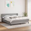 vidaXL Sommier &agrave; lattes de lit avec matelas Gris clair 180x200cm Tissu