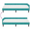 vidaXL Cadre de lit d'angle avec matelas Autre 2 pcs Turquoise Velours