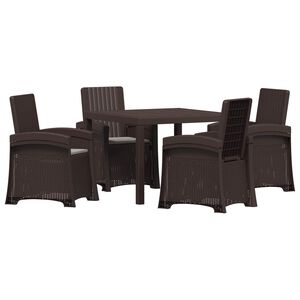 vidaXL Ensemble de salle &agrave; manger pour jardin 5 pc PP