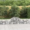 vidaXL Paniers à gabions arqués 25 pcs 200x50x40/60 cm fer galvanisé