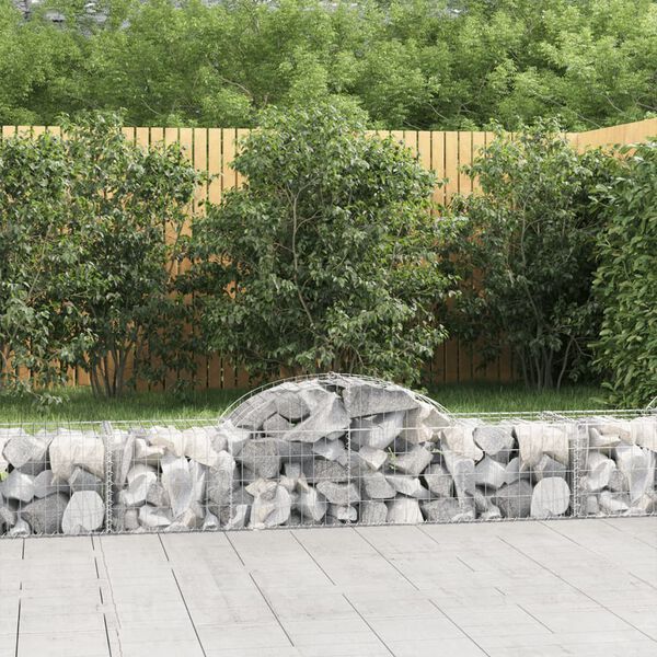 vidaXL Paniers à gabions arqués 25 pcs 200x50x40/60 cm fer galvanisé
