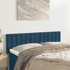 vidaXL T&ecirc;tes de lit 2 pcs Bleu fonc&eacute; 72x5x78/88 cm Velours