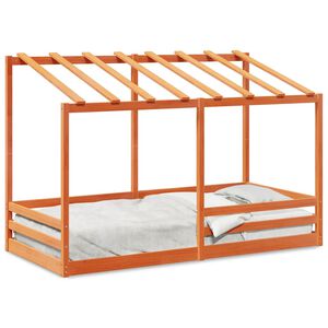 vidaXL Lit pour enfants sans matelas cire marron 100x200 cm pin massif