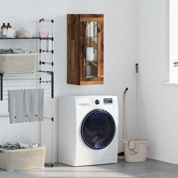 vidaXL Meuble mural Bois Ancien 34,5 x 34 x 90 cm