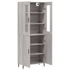 vidaXL Buffet haut Sonoma gris 69,5x34x180 cm Bois d'ing&eacute;nierie