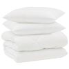 vidaXL Duvet d'hiver avec oreiller 3 pc Blanc Microfibre