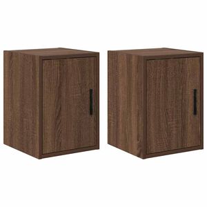 vidaXL Armoires murales de garage 2 pcs ch&ecirc;ne marron bois d'ing&eacute;nierie