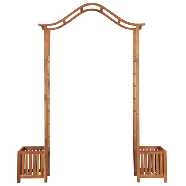 vidaXL Arche de jardin avec jadini&egrave;re Bois d'acacia massif 180x40x218cm