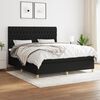 vidaXL Sommier &agrave; lattes de lit avec matelas Noir 180x200 cm Tissu