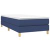 vidaXL Sommier &agrave; lattes de lit avec matelas Bleu 90x200 cm Tissu